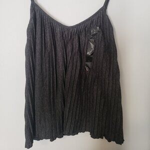 Banana Republic Charcoal Grey Pleated Top